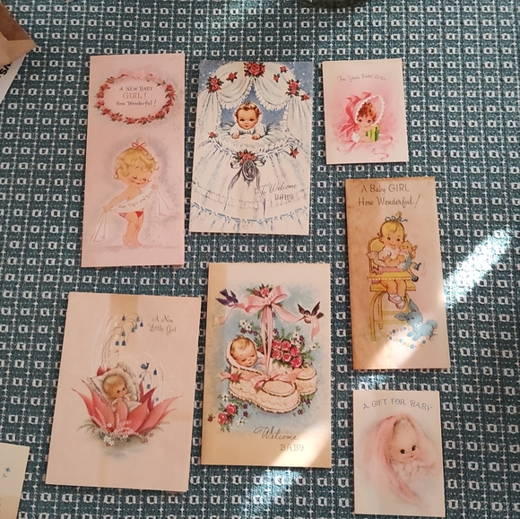 Vintage Used Baby Valentine Christmas Birthday Cards.  Approximately 97 cards - Picture 4 of 16